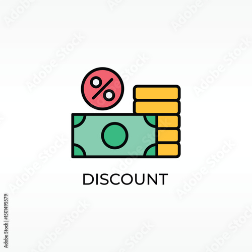Discount Vector, Icon Or Logo Sign Isolated Symbol Illustration