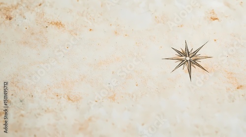 Vintage compass rose on aged paper