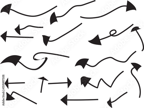 vector illustration of a set of arrow indicator art design