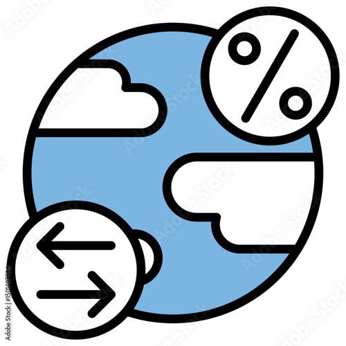 Net Export Blue Black Icon
