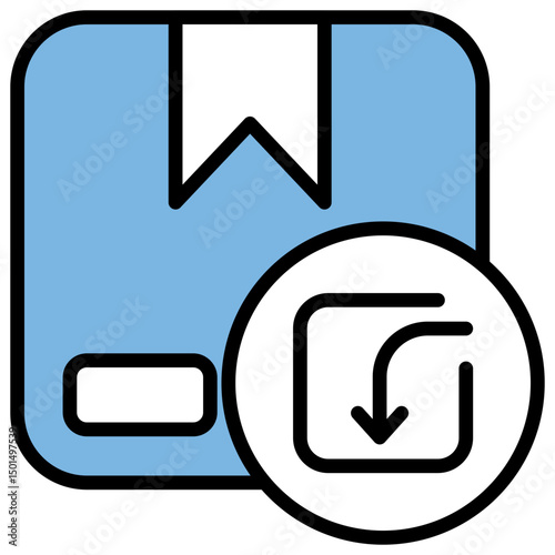 Import Blue Black Icon