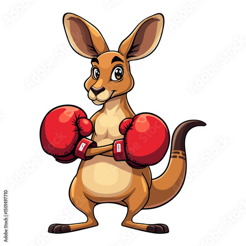 kangaroo cartoon animal vector illustration