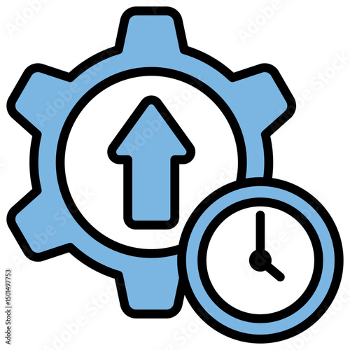 Productivity Blue Black Icon