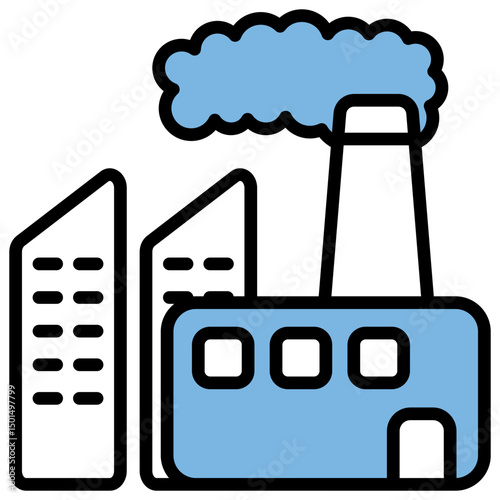 Industry Blue Black Icon