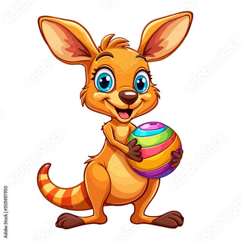 kangaroo cartoon animal vector illustration