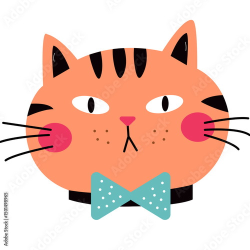 Cat Face Illustration
