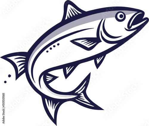 vector illustration of a fish