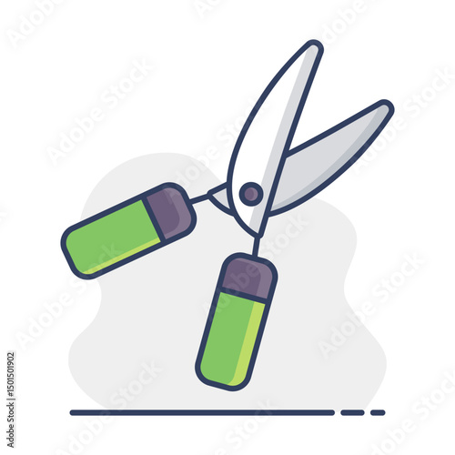 Garden shears vector icon, hedge shears sign