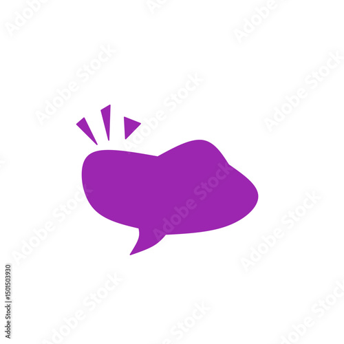 colored blank speech bubble for text, chat, message box. Vector illustration speech balloon with dialog sign communication frame