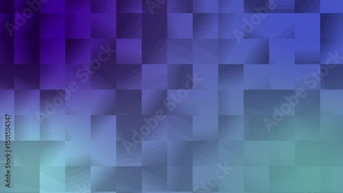 Abstract Blue Geometric Tech Mosaic Animation