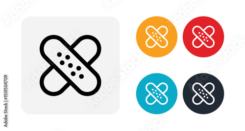 Bandage outline icon illustration isolated vector sign symbol