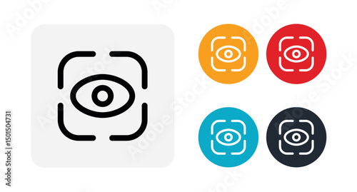 Eye scan icon illustration isolated vector sign symbol