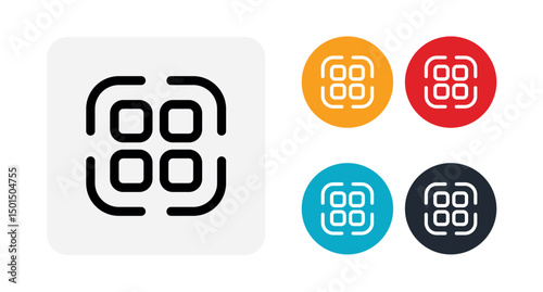 Barcode scanner icon illustration isolated vector sign symbol