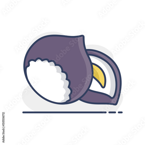 Hazelnut isolated design vector icon. Fruit sign