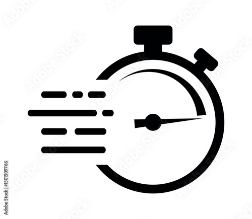 quick time icon. fast time icon. fast move time icon. deadline. icon for quick delivery, express, and urgent services. immediate concerns. time speed icon for app, ui and website. vector illustration