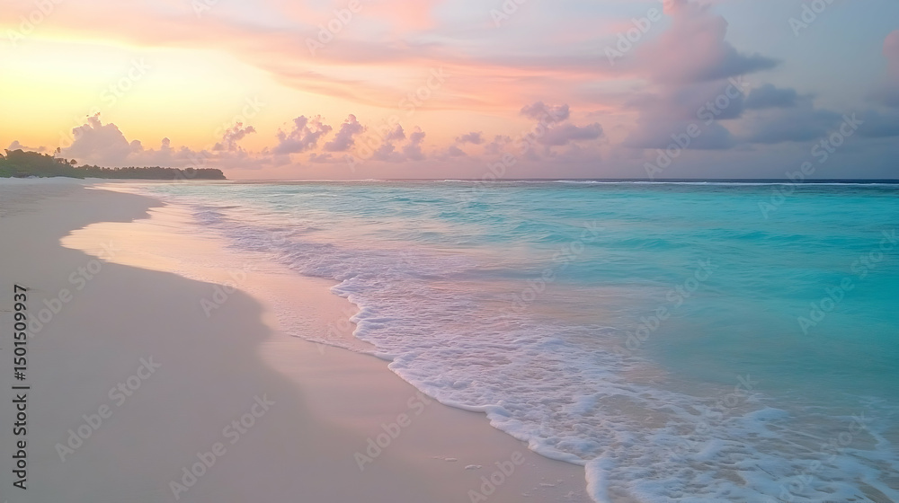 Obraz premium Sunrise over Calm Beach