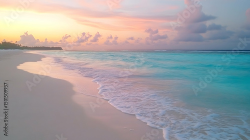 Wallpaper Mural Sunrise over Calm Beach Torontodigital.ca