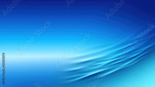 Abstract blue gradient background with smooth flowing wave patterns and gradients