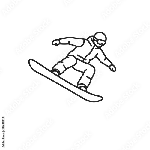 vector illustration of a skier