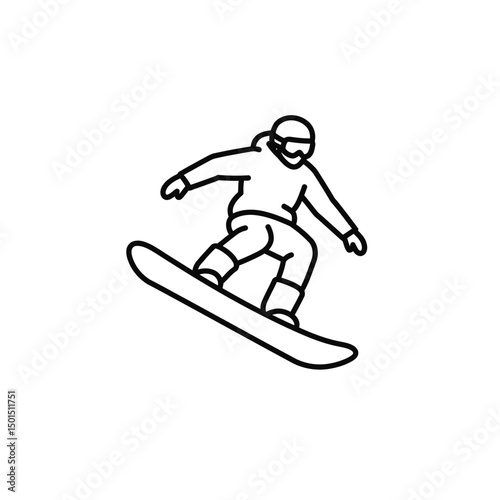 vector illustration of a snowboarder