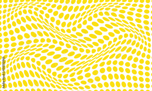 abstract simple yellow dot grid wave pattern can be used background.