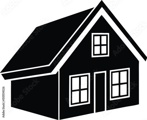 House roof silhouette vector