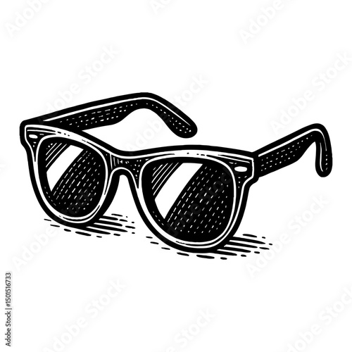 Stylish Sunglasses Illustration Classic Design Summer Vibe