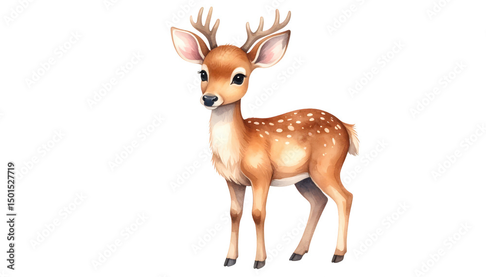 Fototapeta premium Captivating portrait of a deer against dramatic black backdrop majestic