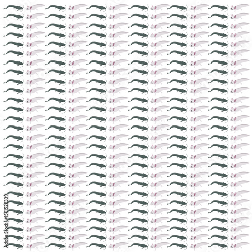axolotl, catfish with fruit as a pattern background