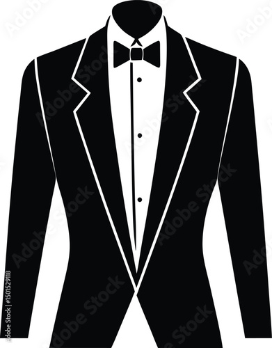 black suit with tie