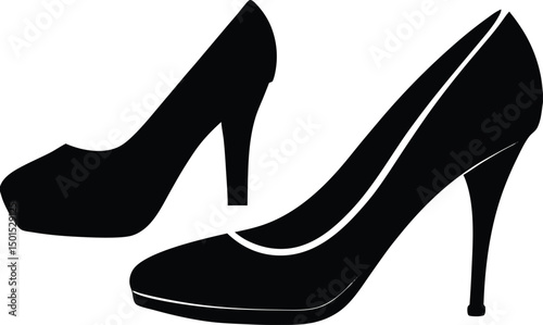 black high heel shoes