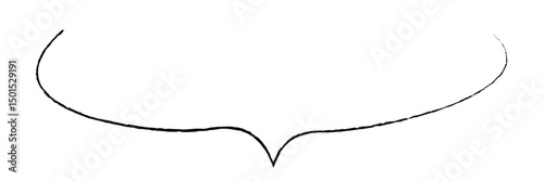 線の手書きフキダシ　丸い