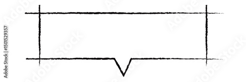 線の手書きフキダシ　四角形
