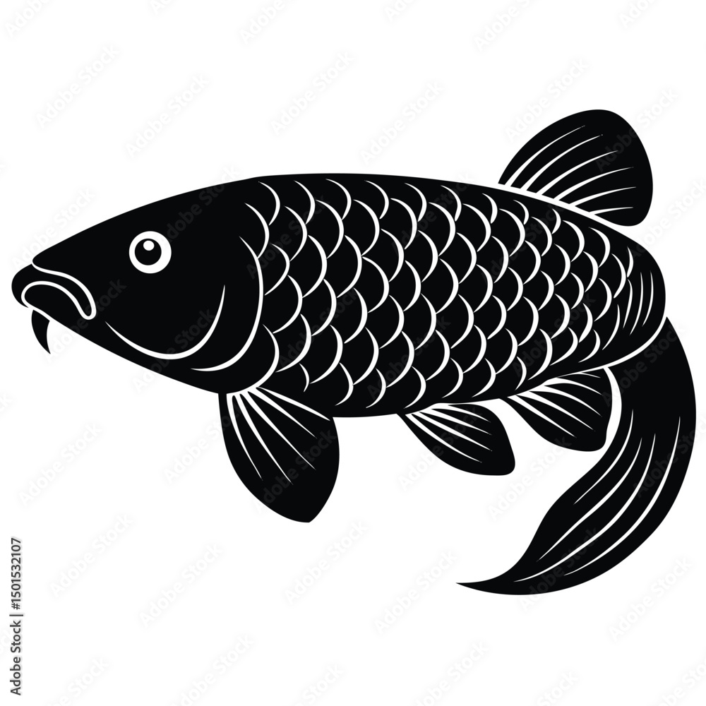 Fototapeta premium arowana vector sihouette