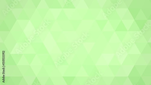 Green simple abstract triangle background, geometric animation