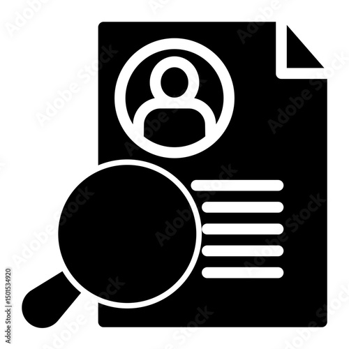 An icon representing human resources and team management, symbolizing employees and collaboration in the workplace. (Glyph Style)