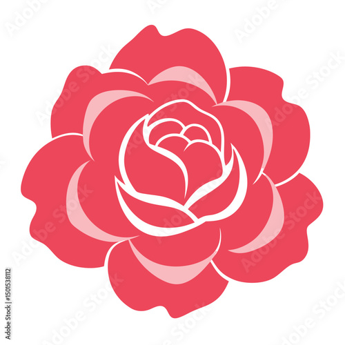 Delicate Peony Floral Watercolor Cutout Design