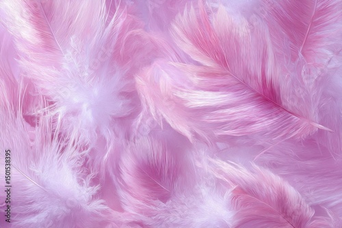 Delicate Feathers in Pink Hues a Soft Dreamy and Ethereal Delight