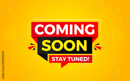 Coming Soon Sale Banner vector template. Grand Opening vector graphic element. Super shop label Promo design. Product opening festival background collection.