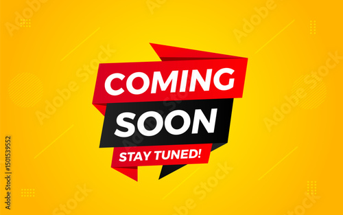 Coming Soon Sale Banner vector template. Grand Opening vector graphic element. Super shop label Promo design. Product opening festival background collection.