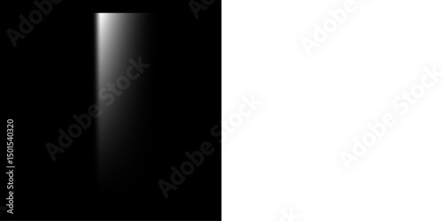 Vertical Light Beam PNG Transparent White Ray Effect for Sci Fi or Futuristic Interface Design