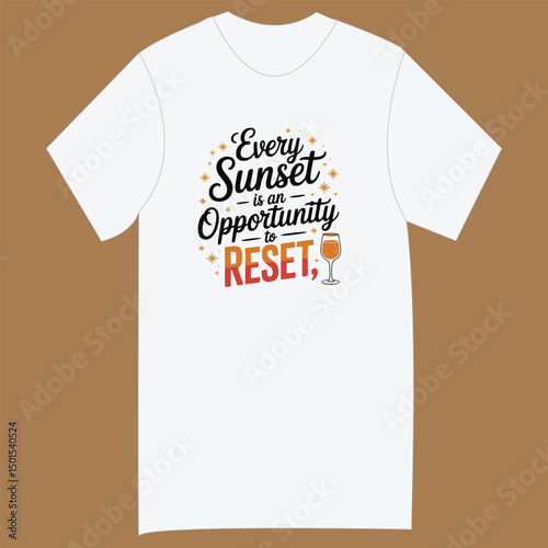 Every Sunset is a Reset Graphic Shirt design