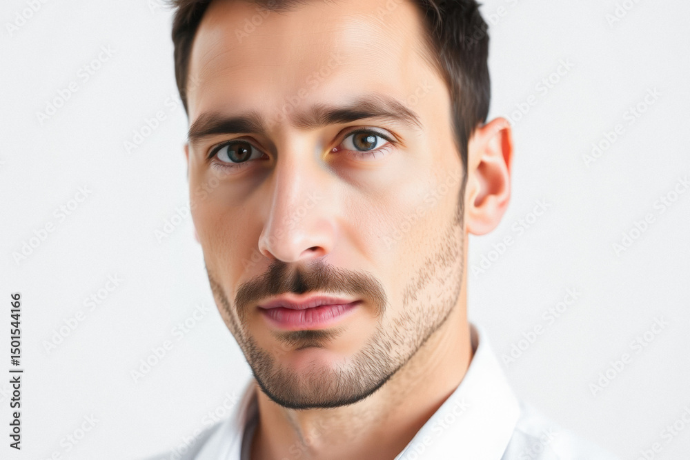 Obraz premium Closeup Portrait of a Man with a Modern Style