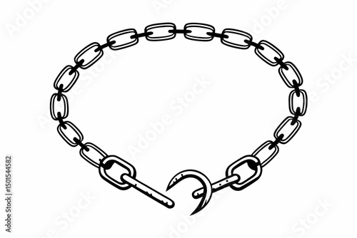 3d silver chain