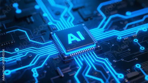 AI Chip on a Circuit Board