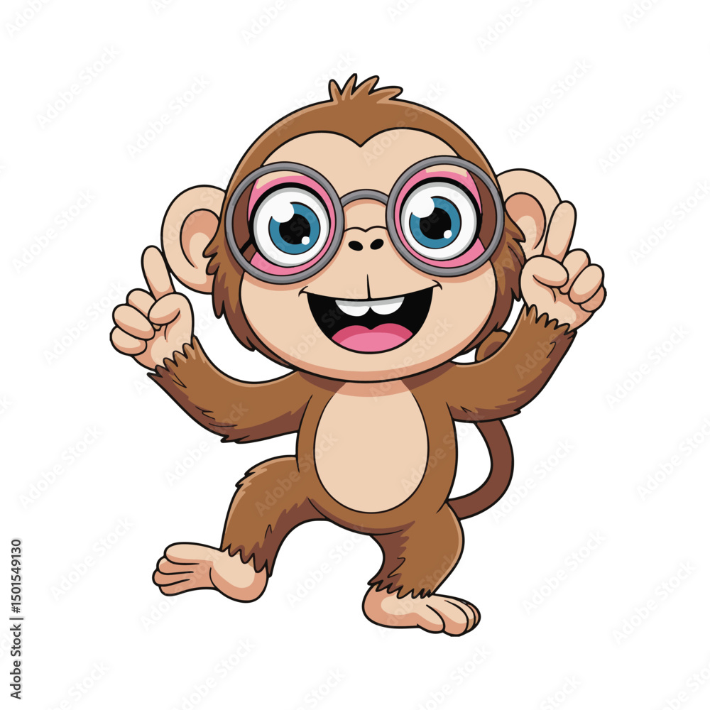 Fototapeta premium Animal Monkey vector 