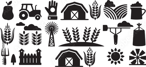 Minimal Farming Icons with Editable Stroke Lines