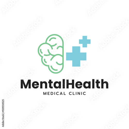 Mental health logo vector illustration design