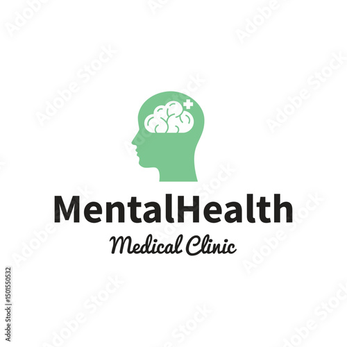 Mental health logo vector illustration design