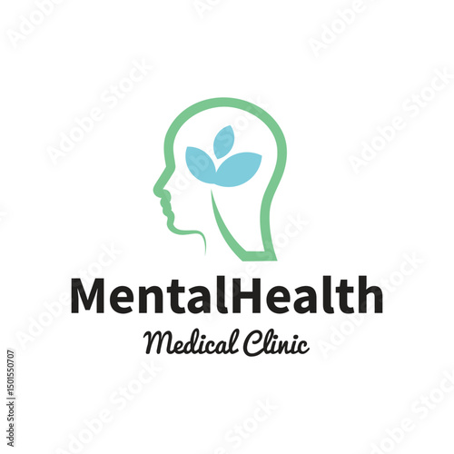 Mental health logo vector illustration design
